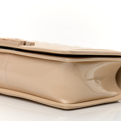 Chanel Patent Calfskin New Medium Boy Flap Plexiglass Beige 10 of 11