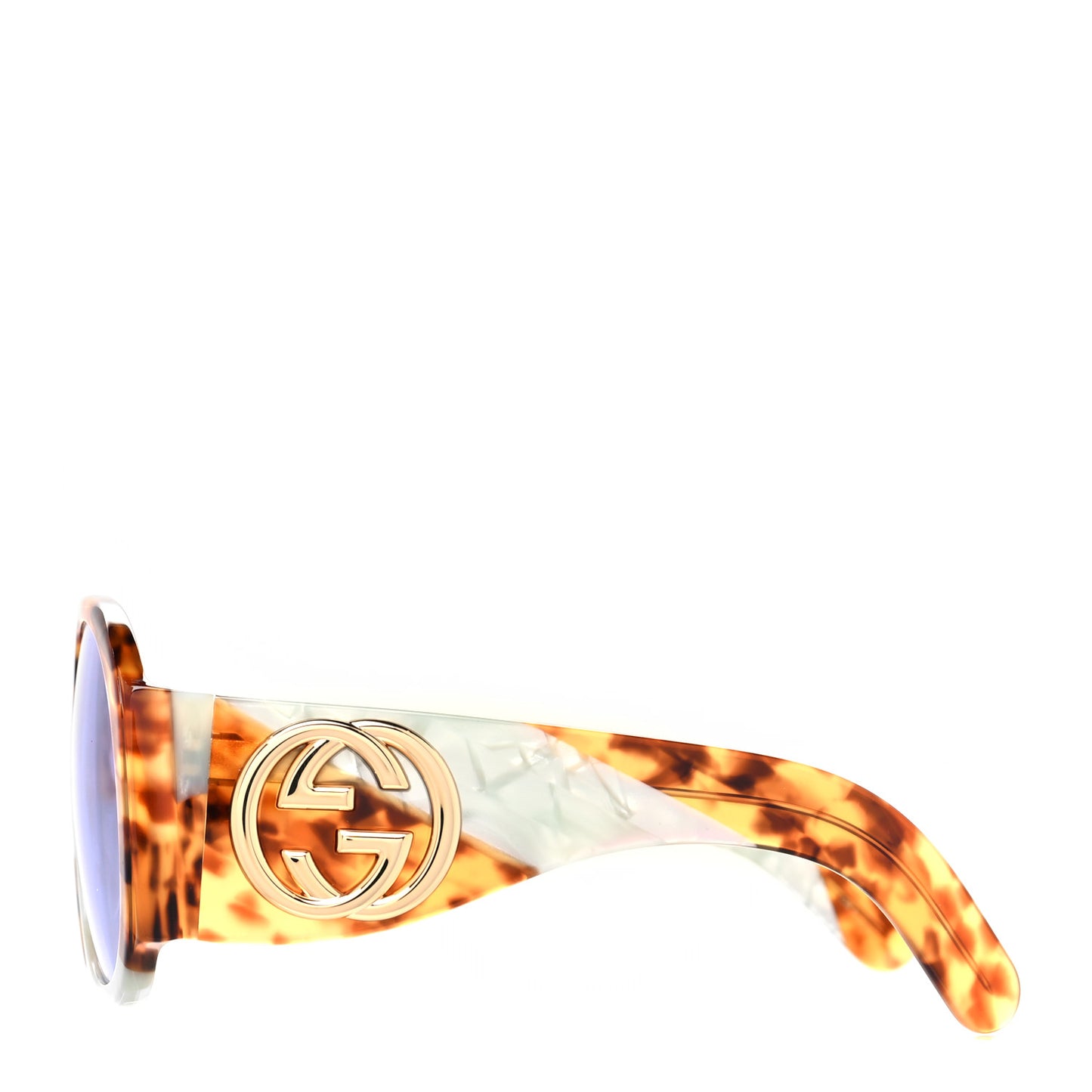 Oversized Aviator Sunglasses GG0152S Tortoise Mother Of Pearl