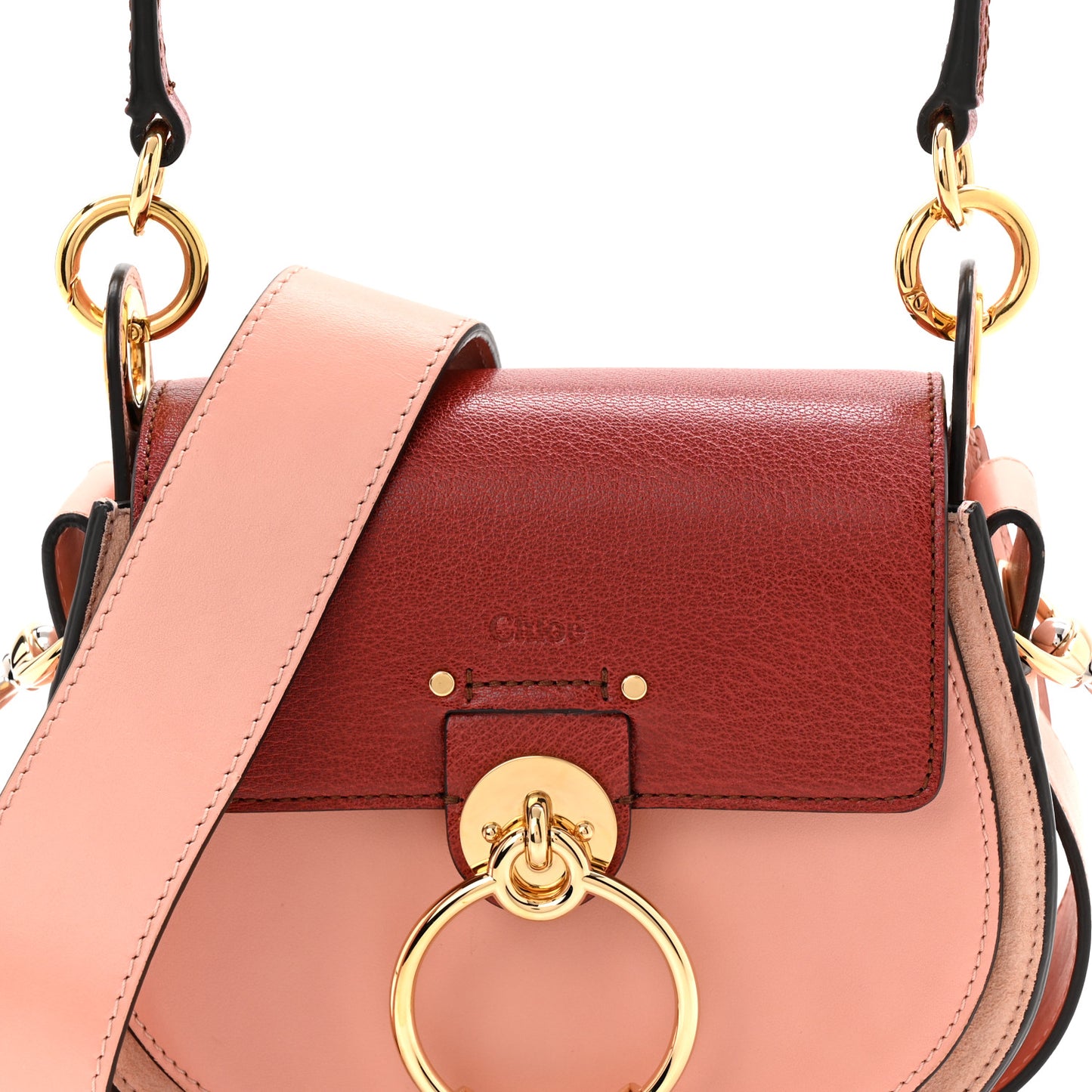 Calfskin Small Tess Bag Sepia Brown