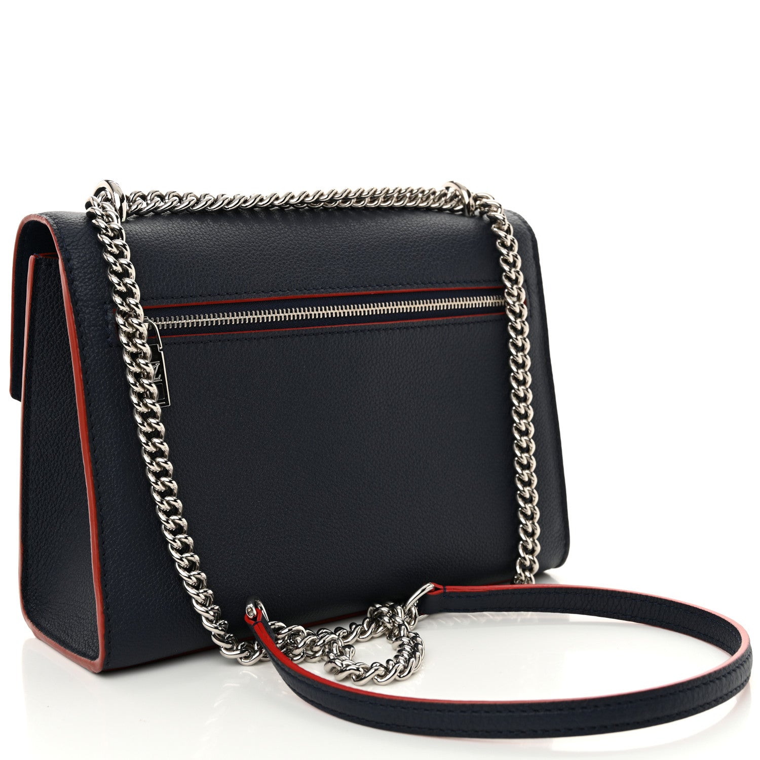 Louis Vuitton Soft Calfskin My Lockme Chain Bag BB Marine Rouge 3 of 9
