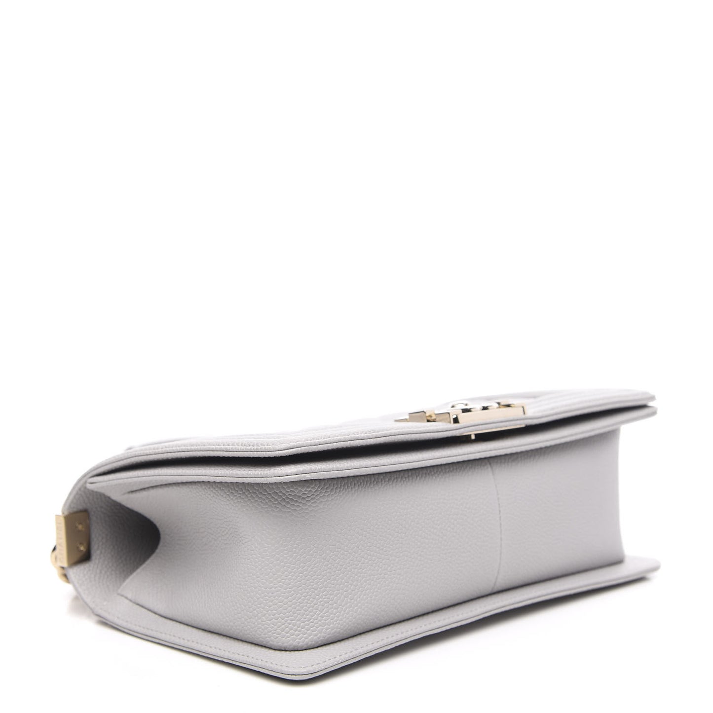 Caviar Quilted Medium Boy Flap Grey