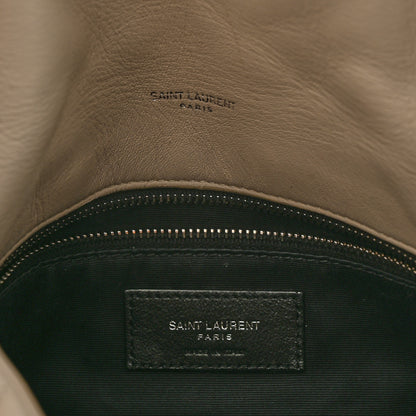 Saint Laurent Lambskin Quilted Small Loulou Puffer Monogram Chain Satchel Blanc Vintage 7 of 16