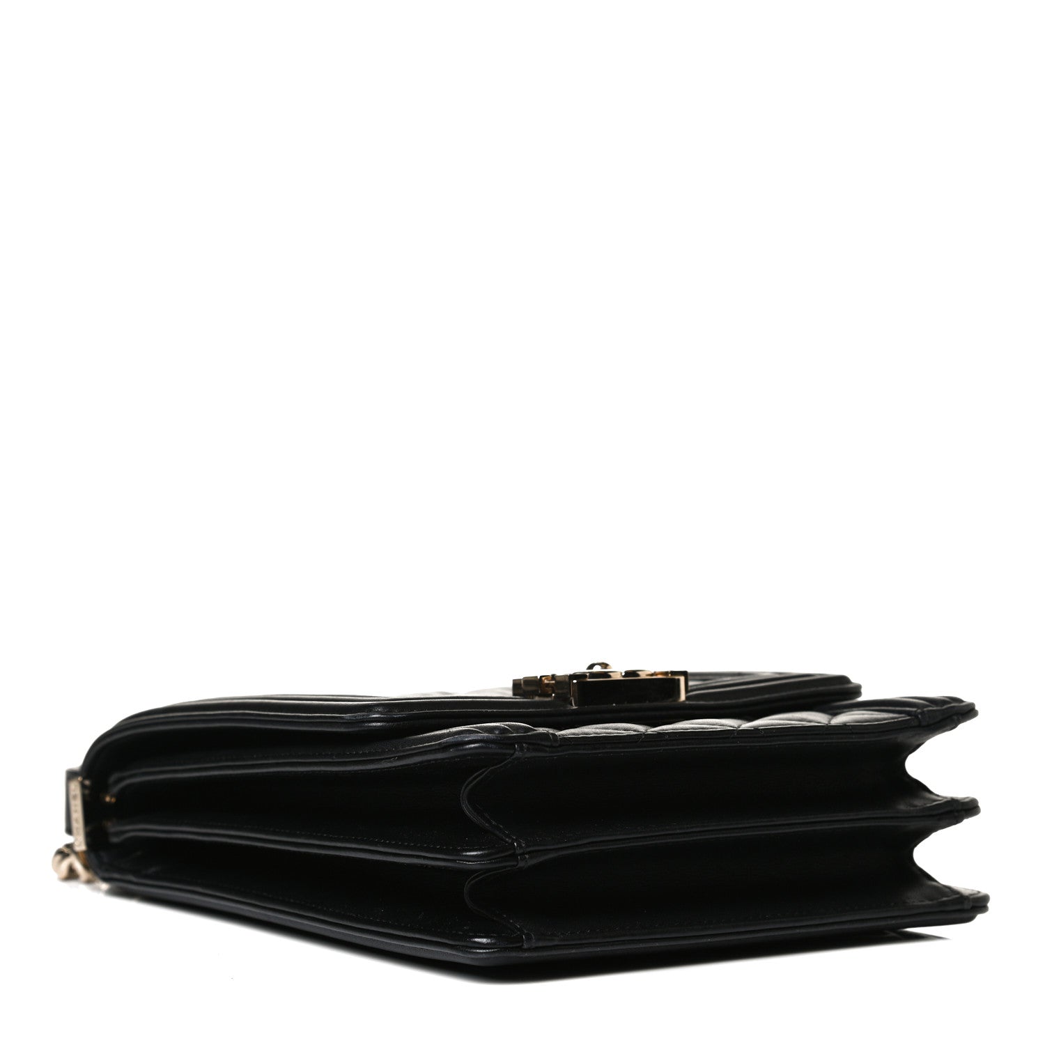 Chanel Calfskin Quilted North South Boy Flap Black 3 of 16