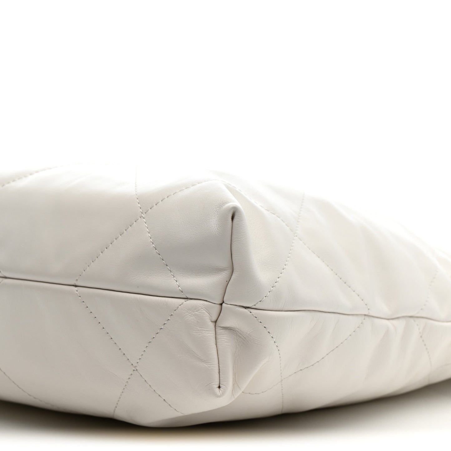 Shiny Calfskin Quilted Small Rainbow Chanel 22 White