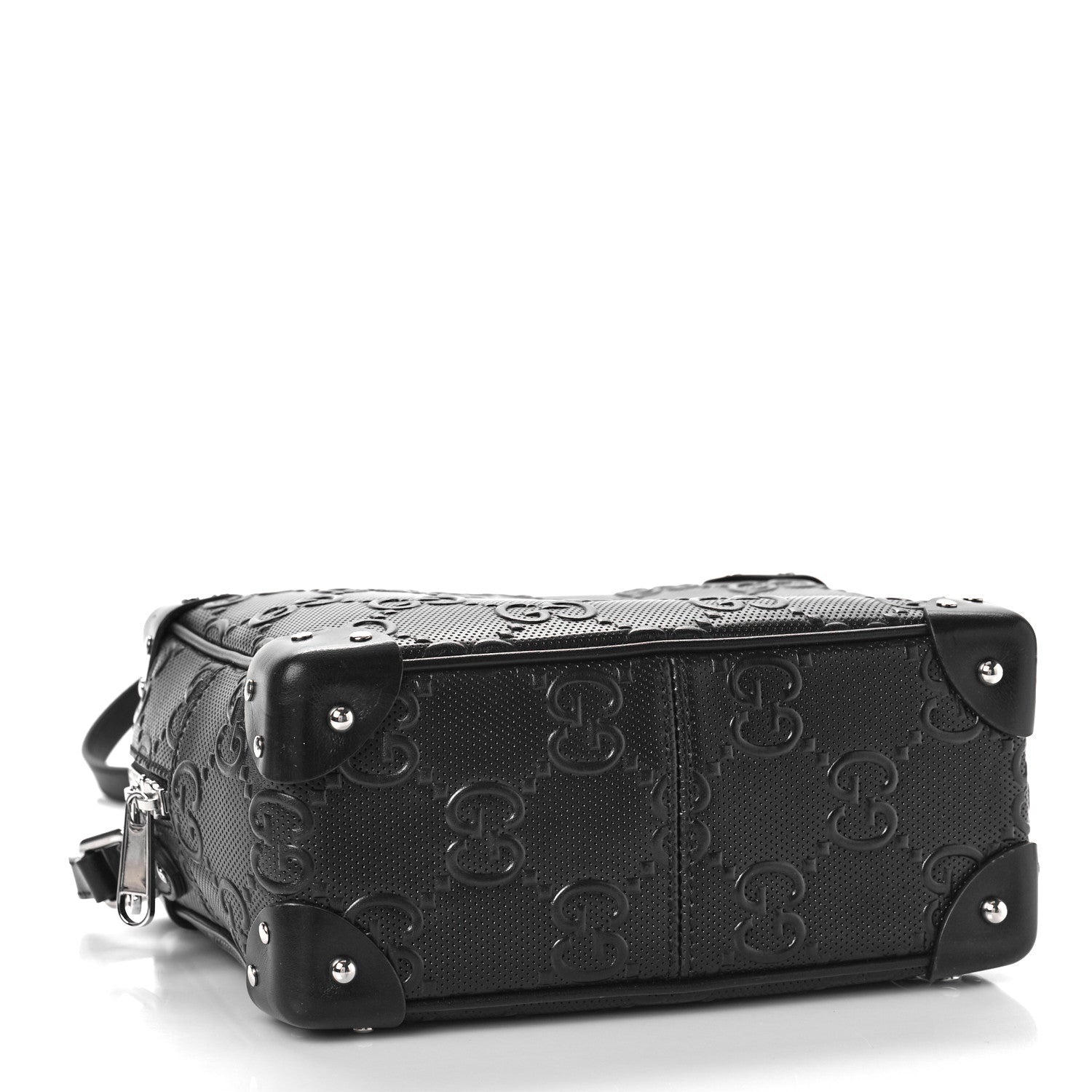 Gucci Calfskin GG Tennis Embossed Square Messenger Bag Black 3 of 8