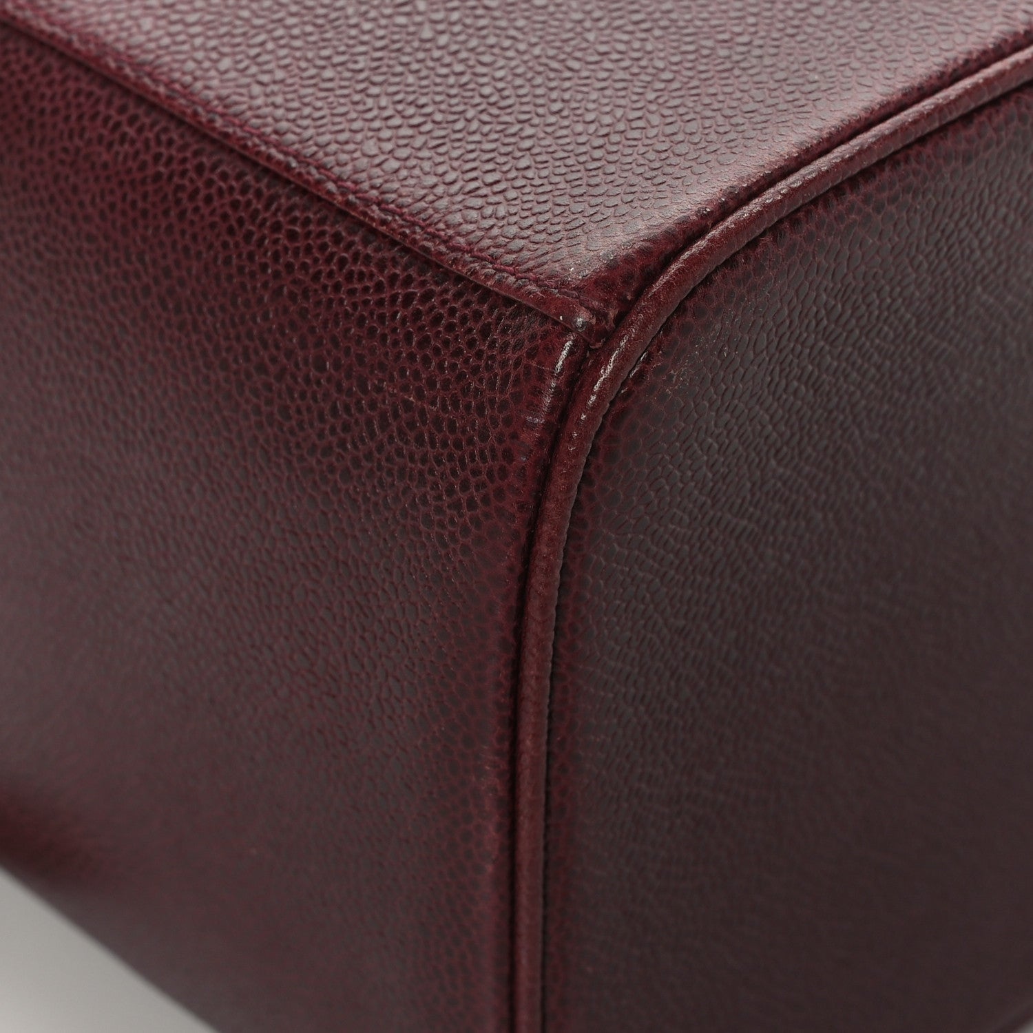 Chanel Caviar Vanity Cosmetic Case Burgundy 9 of 12