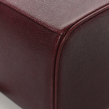 Chanel Caviar Vanity Cosmetic Case Burgundy 9 of 12