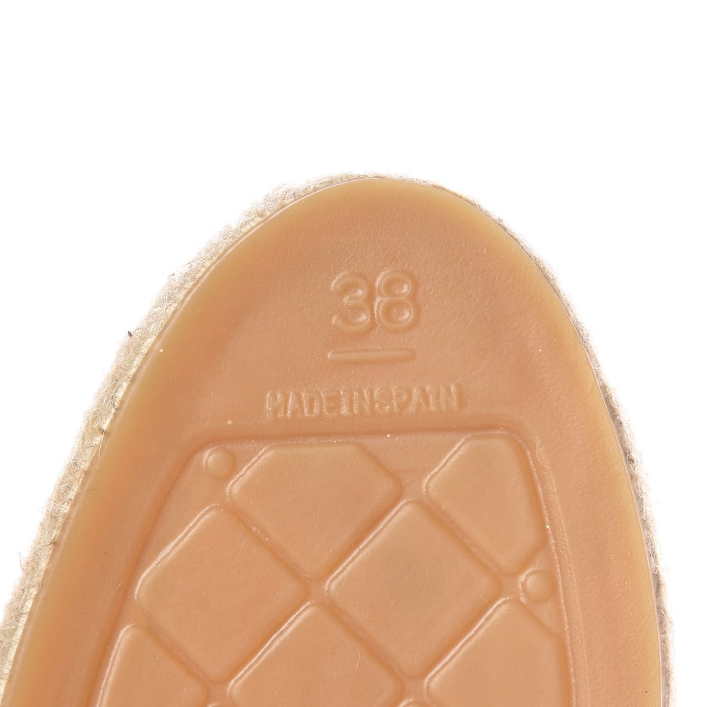 Lambskin CC Espadrilles 38 Beige Black