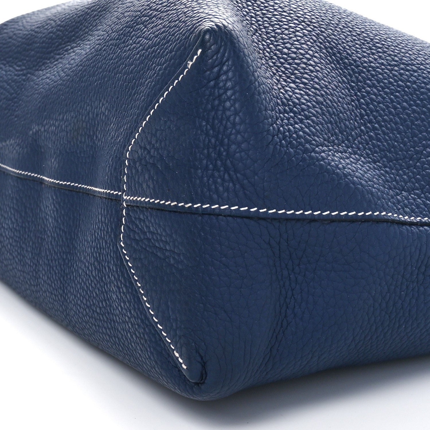 Hermes Veau Sikkim Taurillon Clemence Double Sens 36 Reversible Tote Bleu Electrique Bleu De Malte 8 of 14