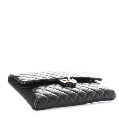 Chanel Caviar Quilted Flap Clutch Black 3 of 8