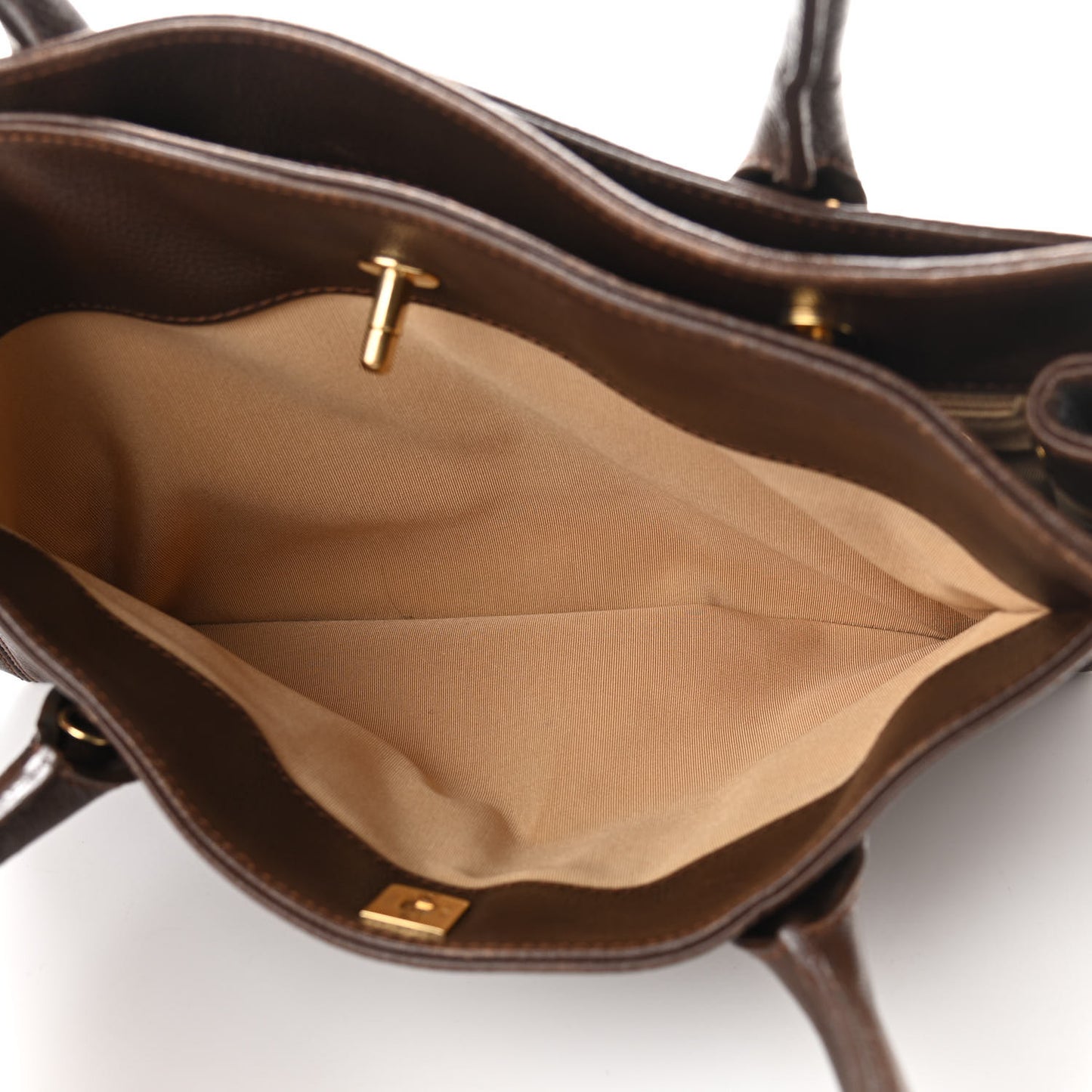 Calfskin Cerf Executive Shopper Tote Brown