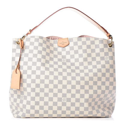 Louis Vuitton Damier Azur Graceful MM Rose Ballerine 1 of 13
