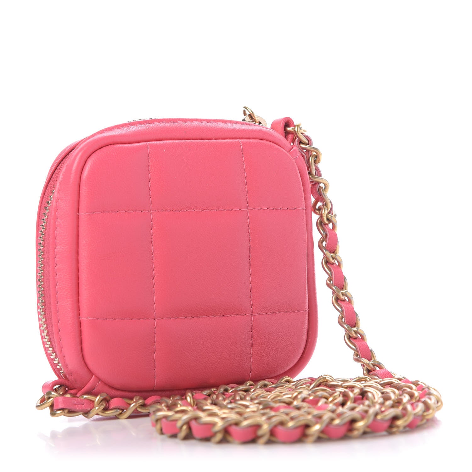 Chanel Lambskin Quilted Clutch With Chain Bag Pink 3 of 10