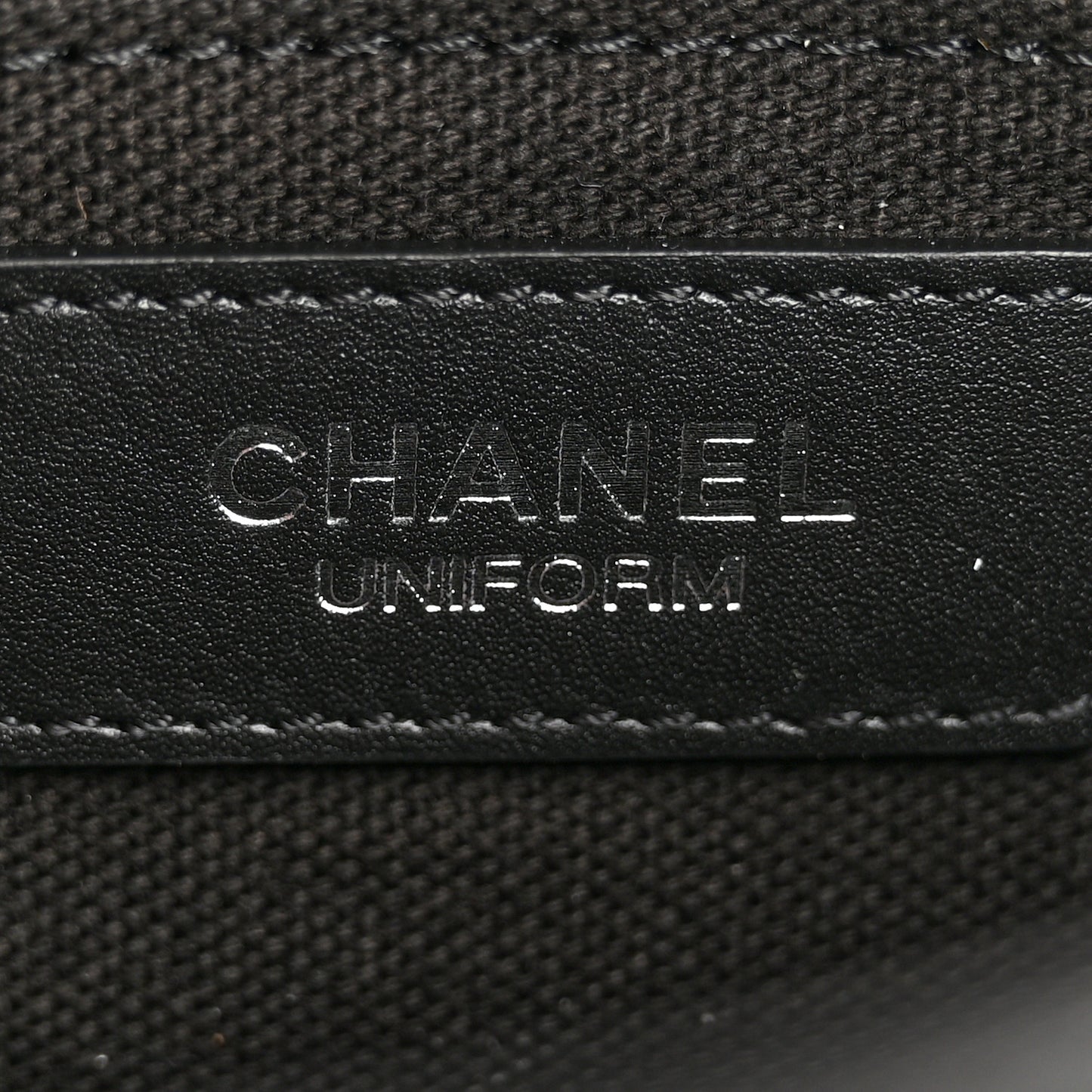 Calfskin Quilted CC Uniform Flap Belt Bag Black
