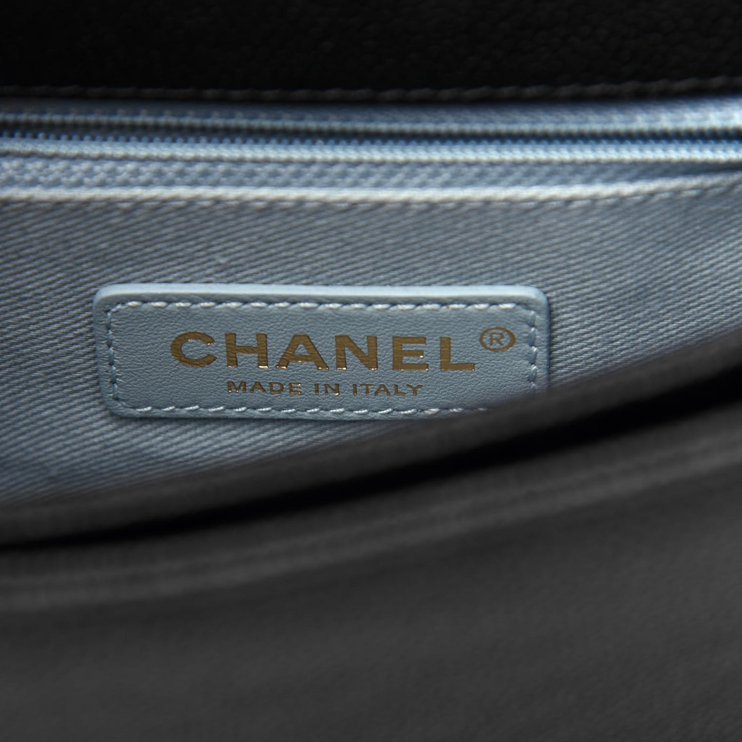 Grained Calfskin Quilted Medium Cuba Top Handle Flap Black
