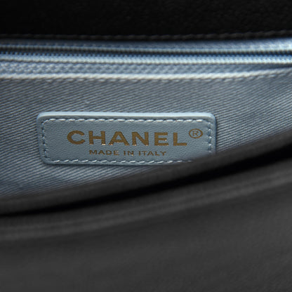 Chanel Grained Calfskin Quilted Medium Cuba Top Handle Flap Black 6 of 10