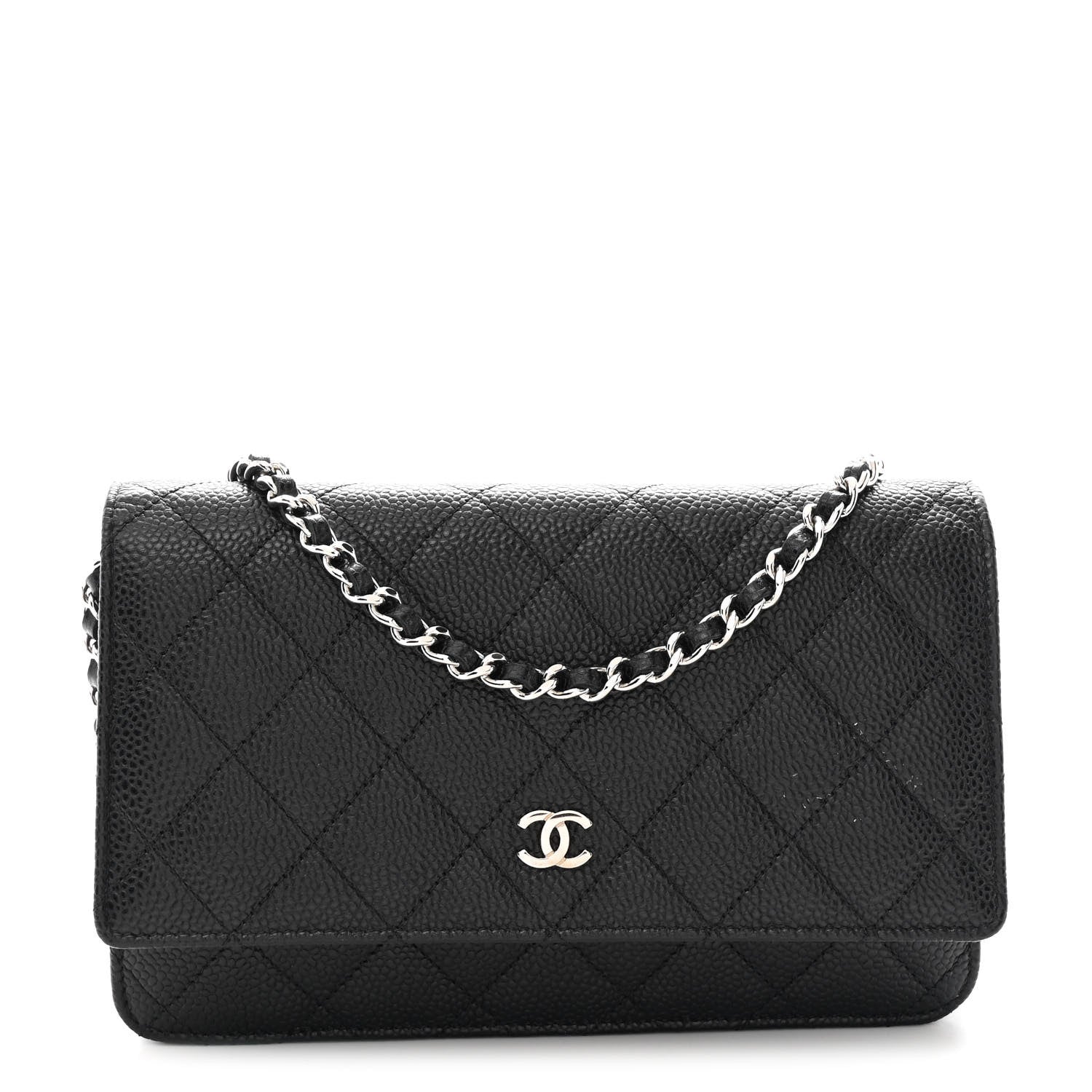 Chanel Caviar Quilted Wallet on Chain WOC Black 1 of 12