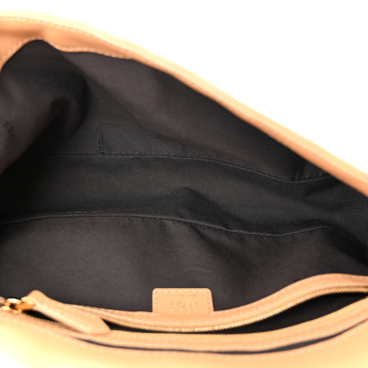 Nappa FF 1974 Embossed Baguette Miele Scuro