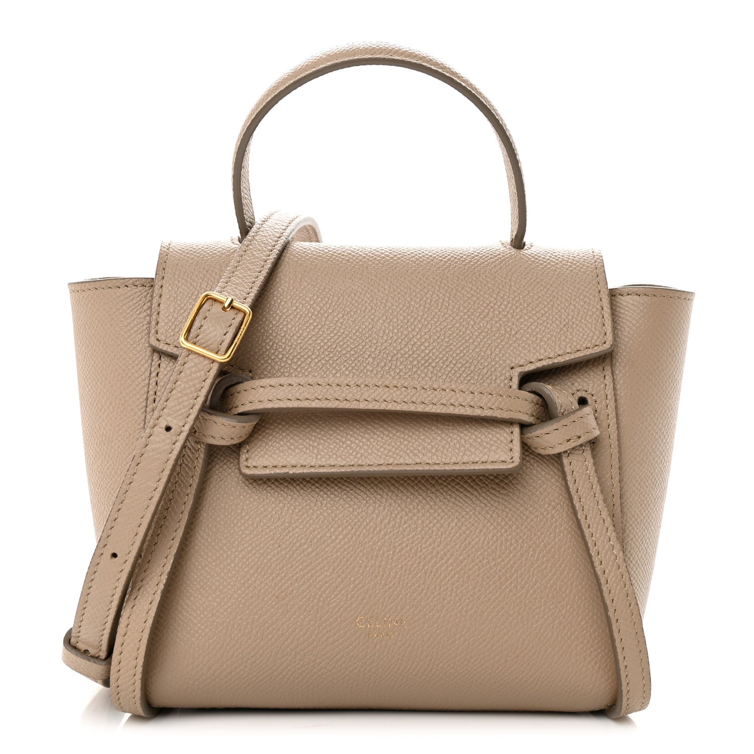 Celine Grained Calfskin Pico Belt Bag Light Taupe 1 of 13
