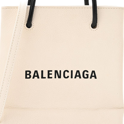 Balenciaga Calfskin Logo XXS Shopping Tote White 8 of 12