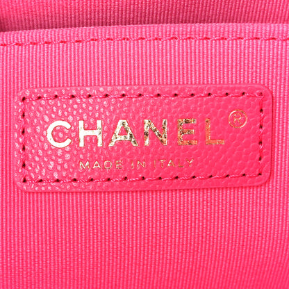 Chanel Caviar Quilted XXL Travel Flap Bag Dark Pink 6 of 11