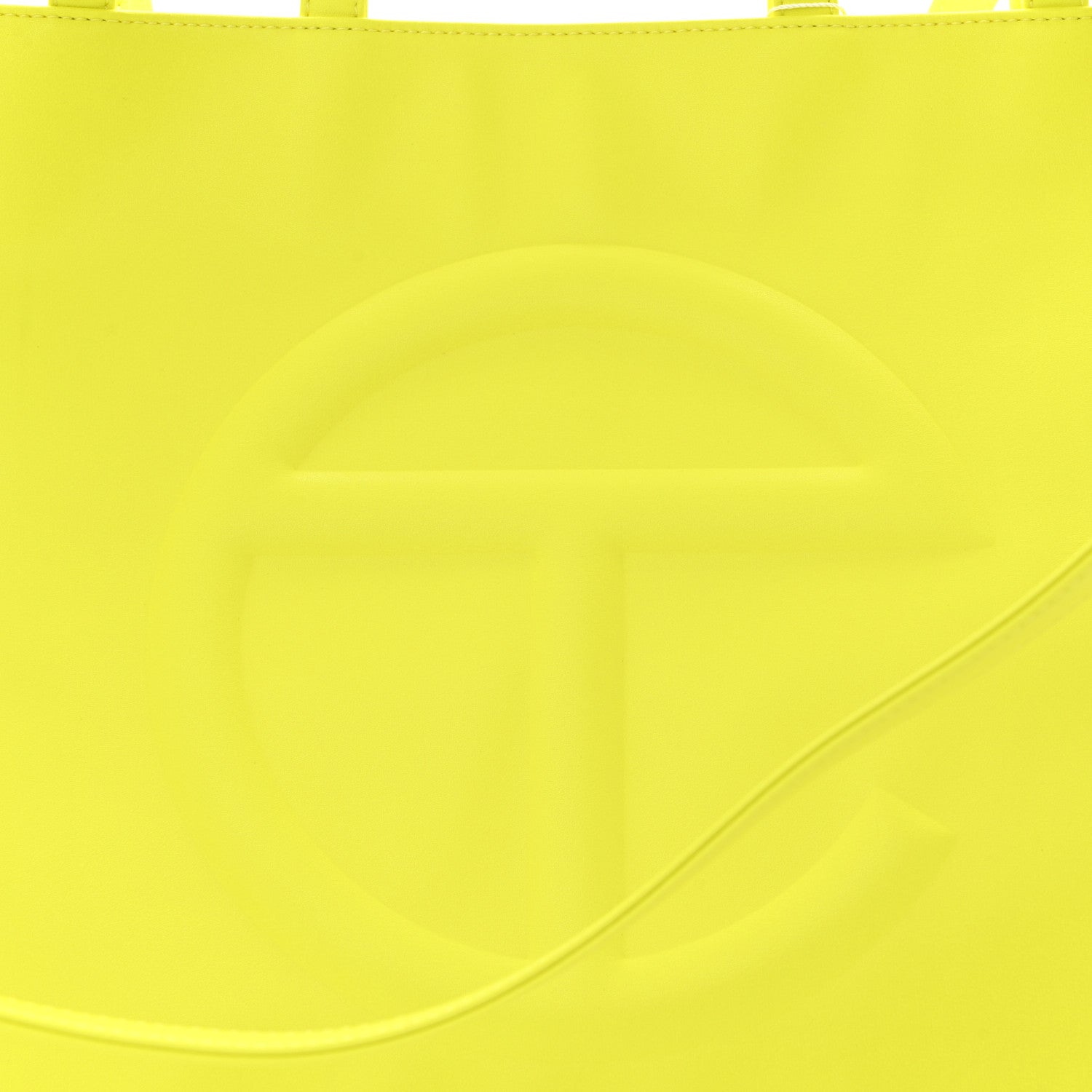 Telfar Vegan Leather Large Shopping Bag Highlighter Yellow 8 of 10
