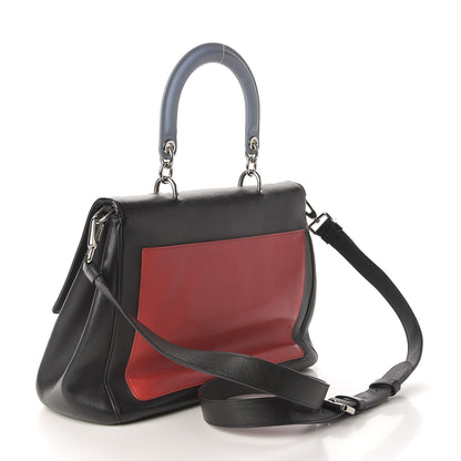 Christian Dior Smooth Calfskin Tri-Color Medium Be Dior Flap Black Blue Red 4 of 13