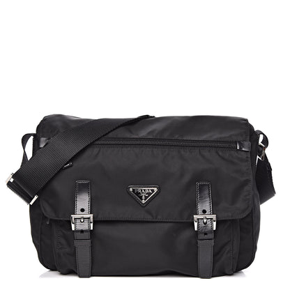 Prada Nylon Vela Messenger Bag Black 1 of 10