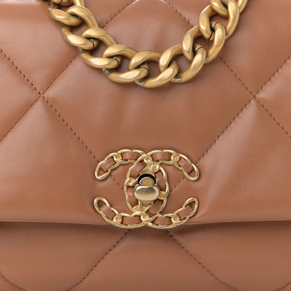 Chanel Lambskin Quilted Medium Chanel 19 Flap Brown 8 of 11