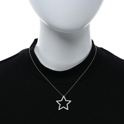 Tiffany Platinum Diamond Star Pendant Necklace 2 of 5
