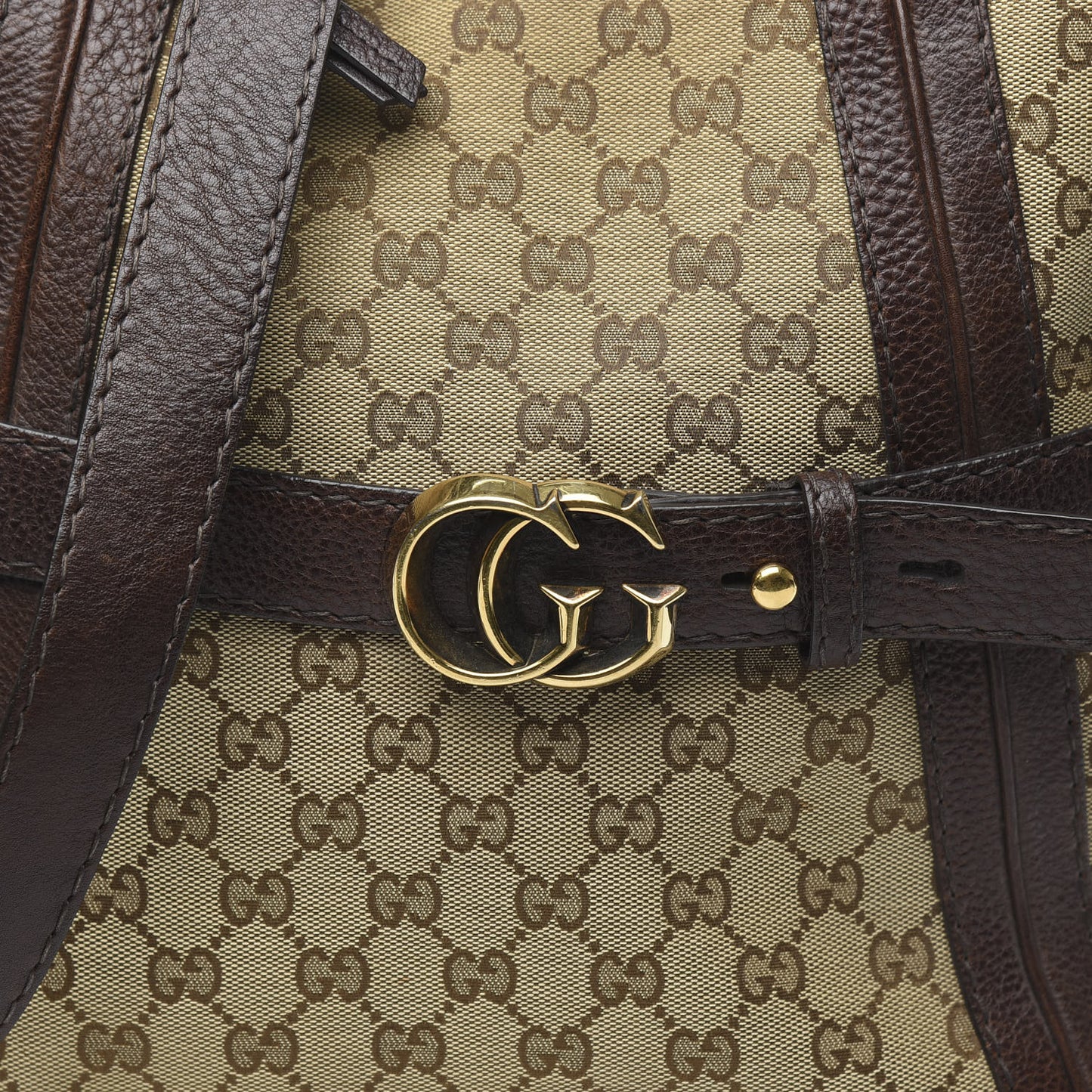 Monogram Medium GG Running Hobo Dark Brown