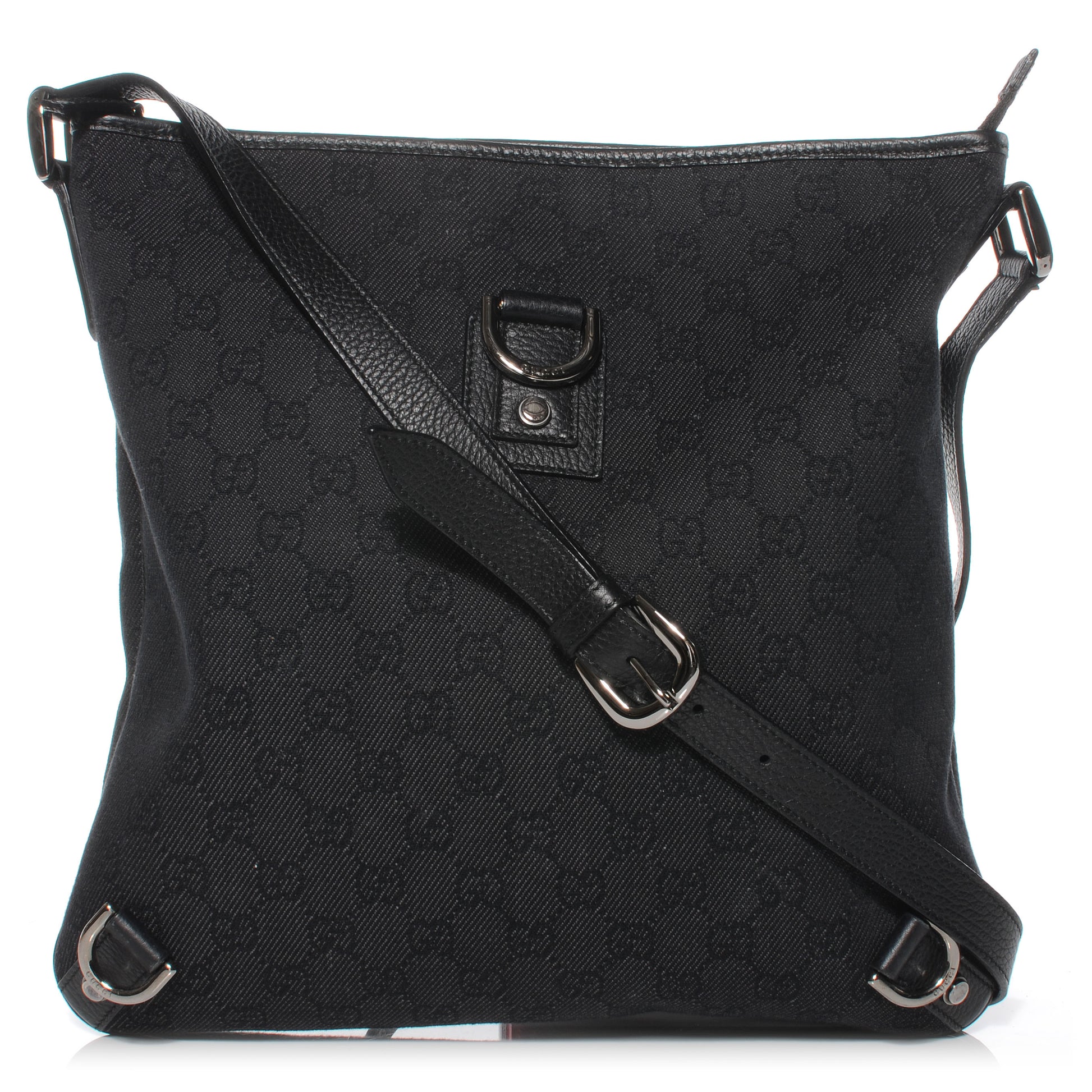 Gucci Monogram Abbey Messenger Bag Black 1 of 8