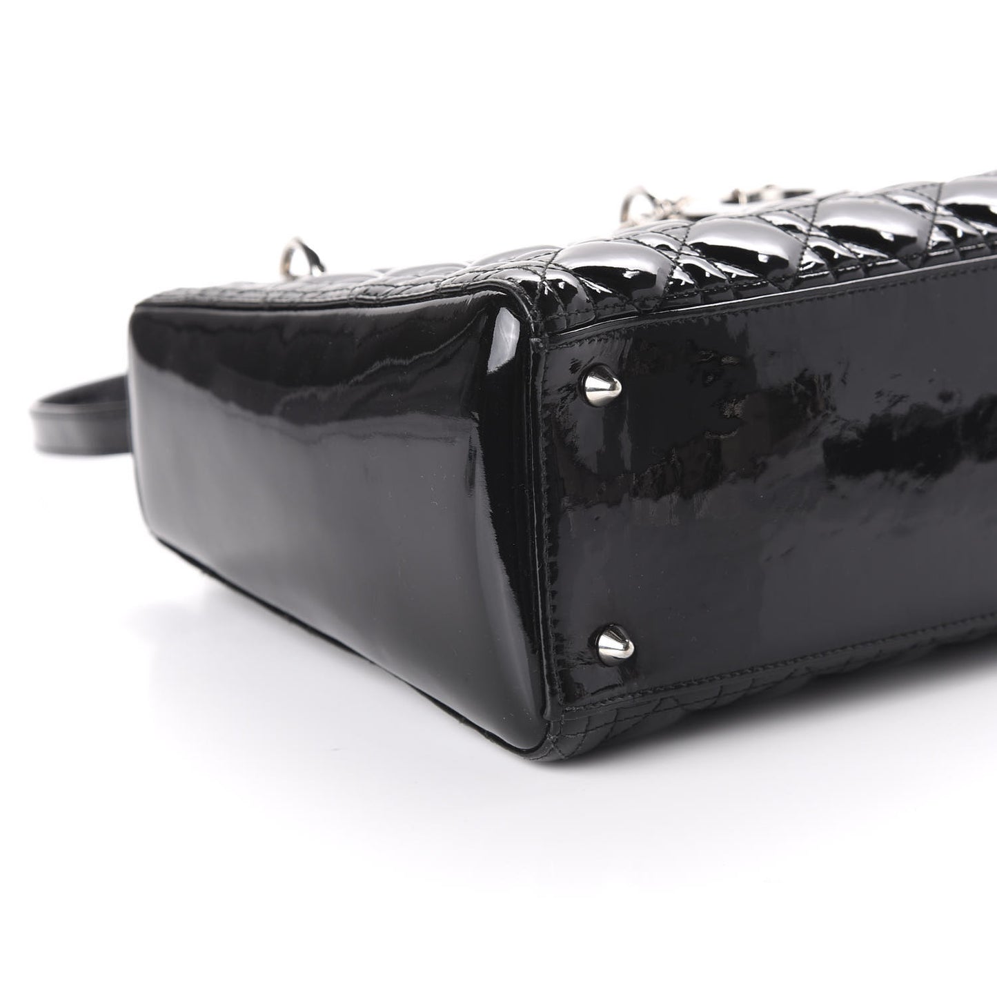 Patent Cannage Medium Lady Dior Black