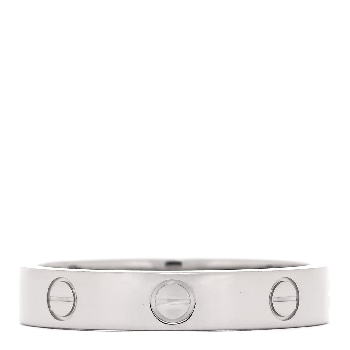 18K White Gold 4mm LOVE Wedding Band Ring 58 8.5