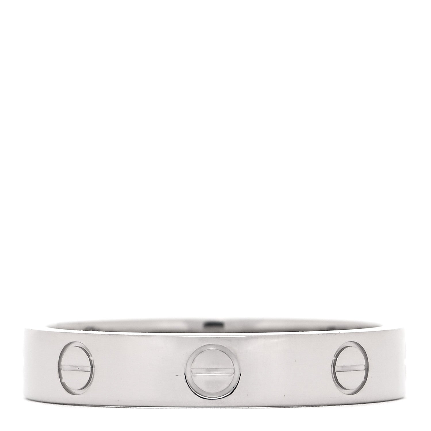 Cartier 18K White Gold 4mm LOVE Wedding Band Ring 58 8.5 1 of 4