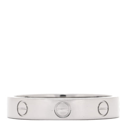 Cartier 18K White Gold 4mm LOVE Wedding Band Ring 58 8.5 1 of 4