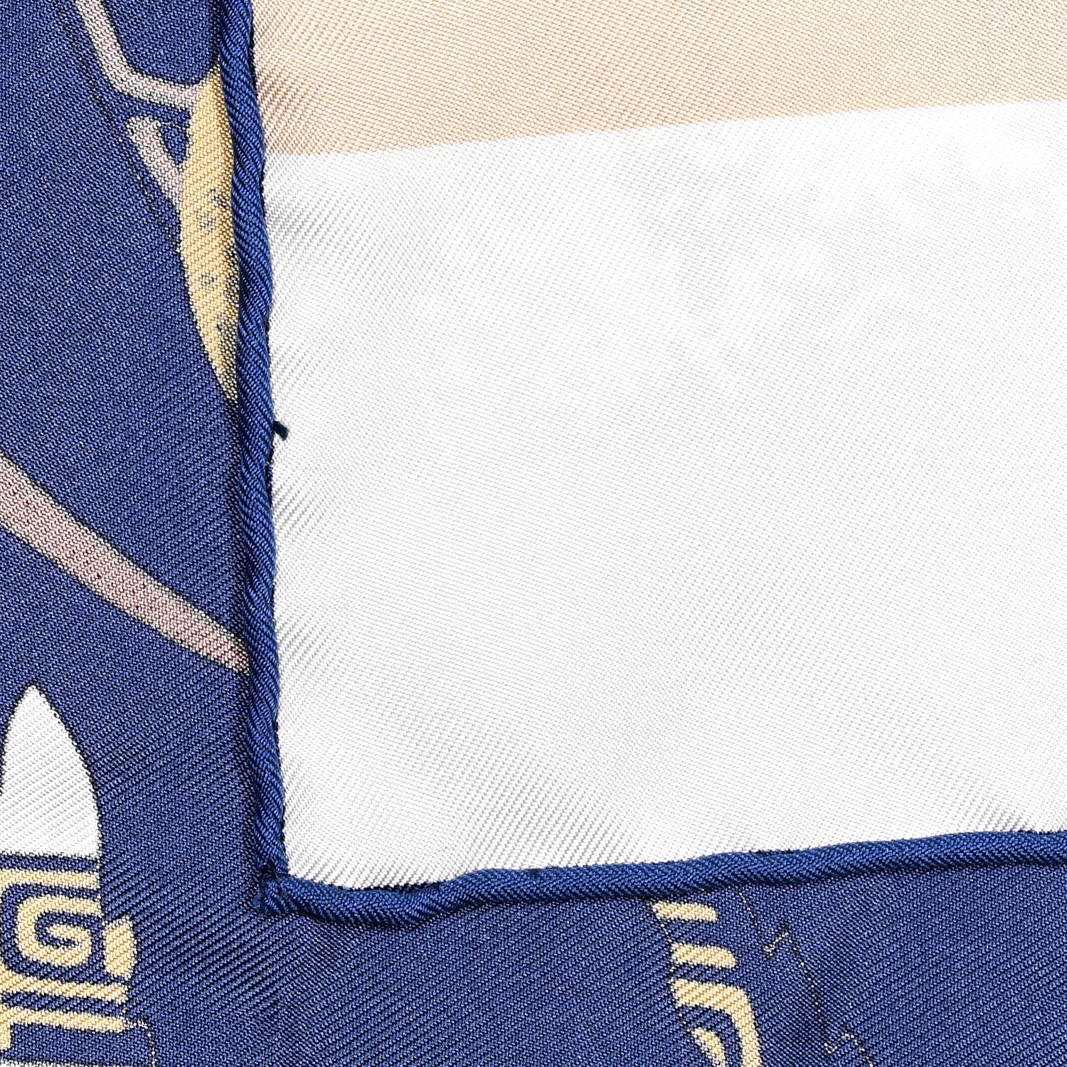 Hermes Silk Twill Imprime Aloha Double Scarf Stole White 5 of 5