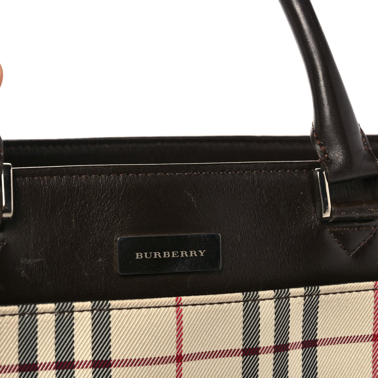 House Check Large Tote Black