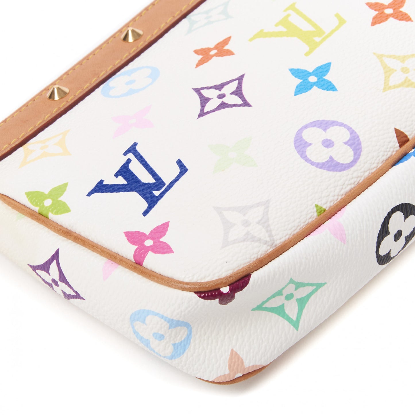 Monogram Multicolor Pochette Accessories White