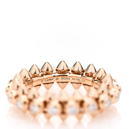 Cartier 18K Pink Gold Diamond Clash De Cartier Ring 49 5 4 of 5