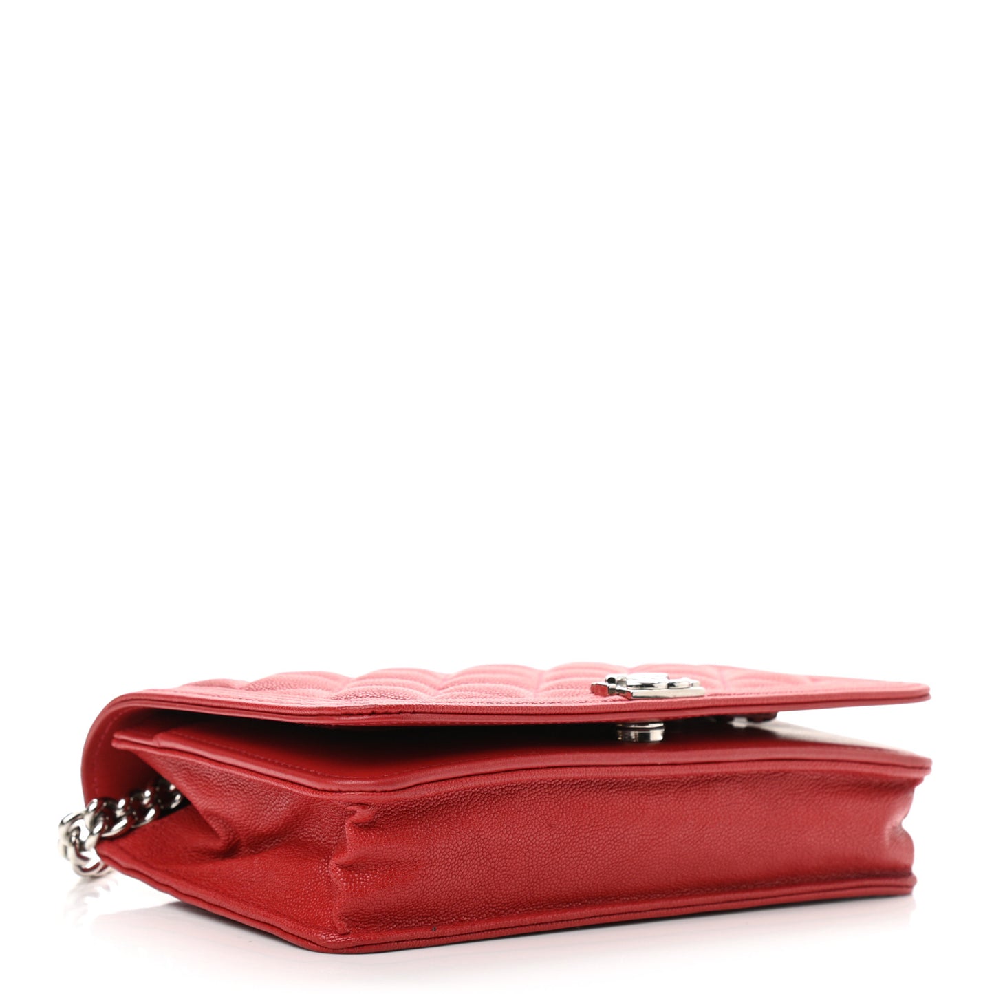 Caviar Quilted Boy Wallet On Chain WOC Red