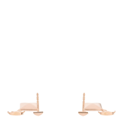 Hermes 18K Rose Gold Diamond Clou d'H Dangle Earrings 3 of 5