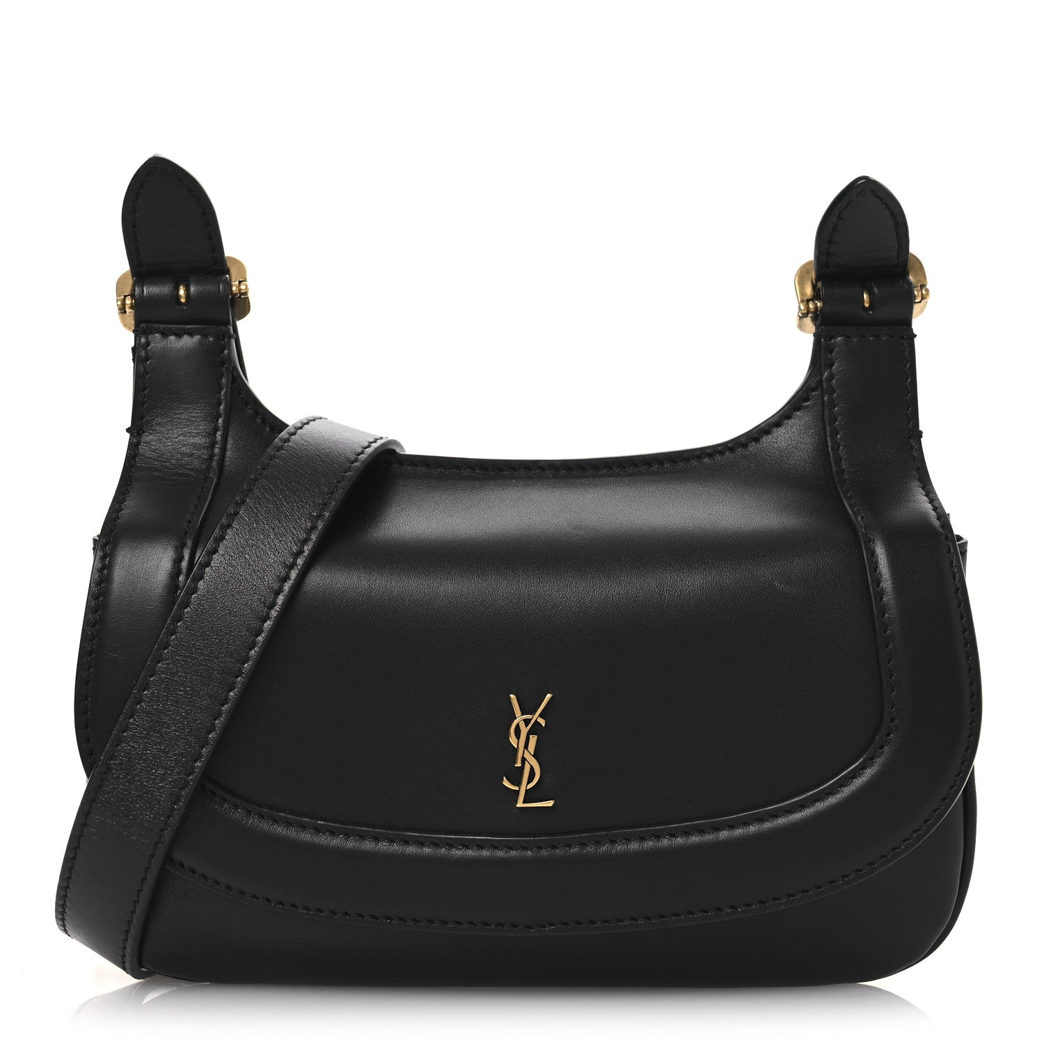 Saint Laurent Smooth Calfskin Small Charlie Shoulder Bag Black 1 of 10