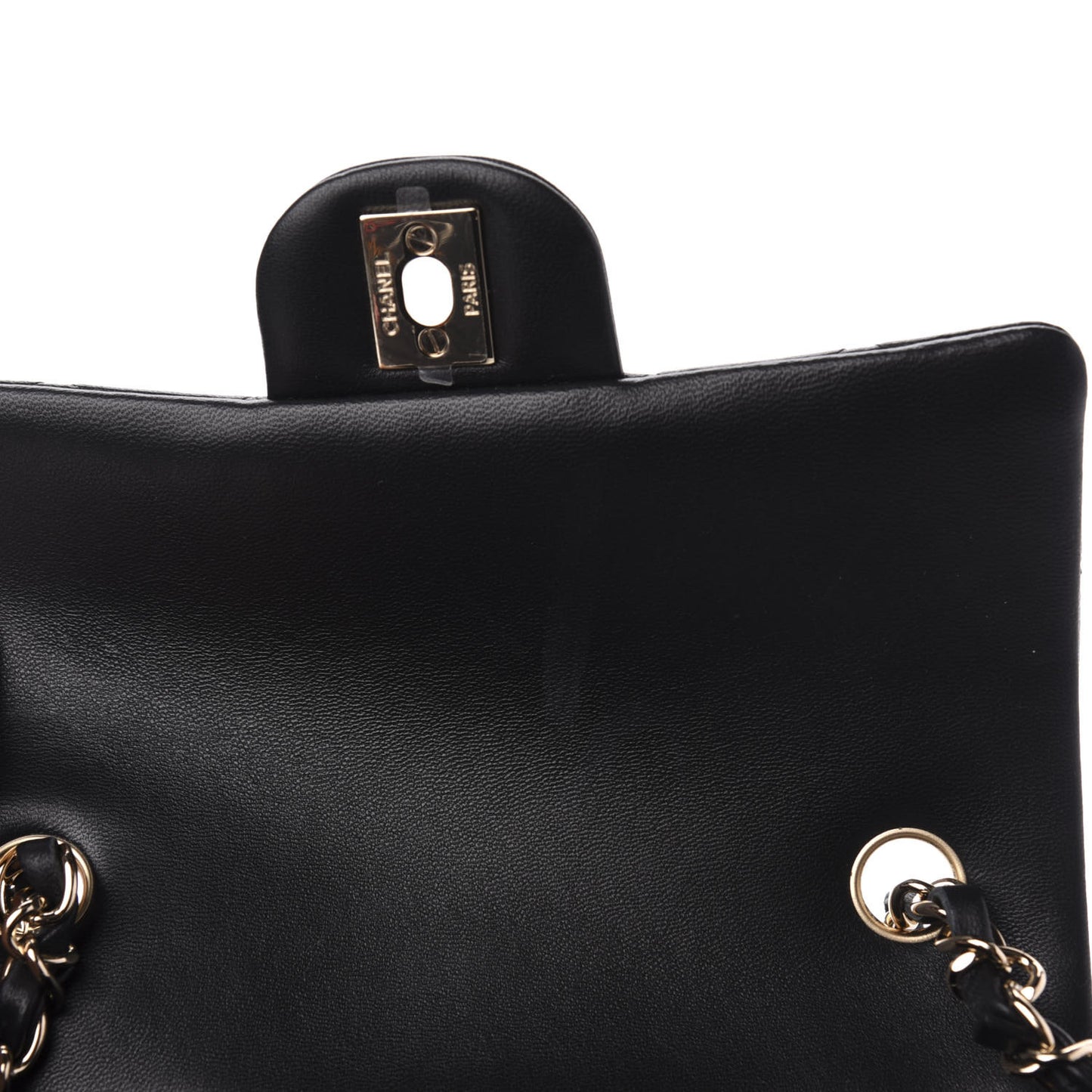 Lambskin Quilted Mini Rectangular Flap Black