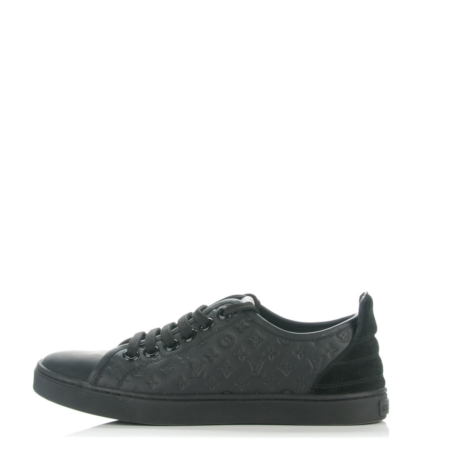 Calfskin Embossed Monogram Punchy Sneakers 35 Black