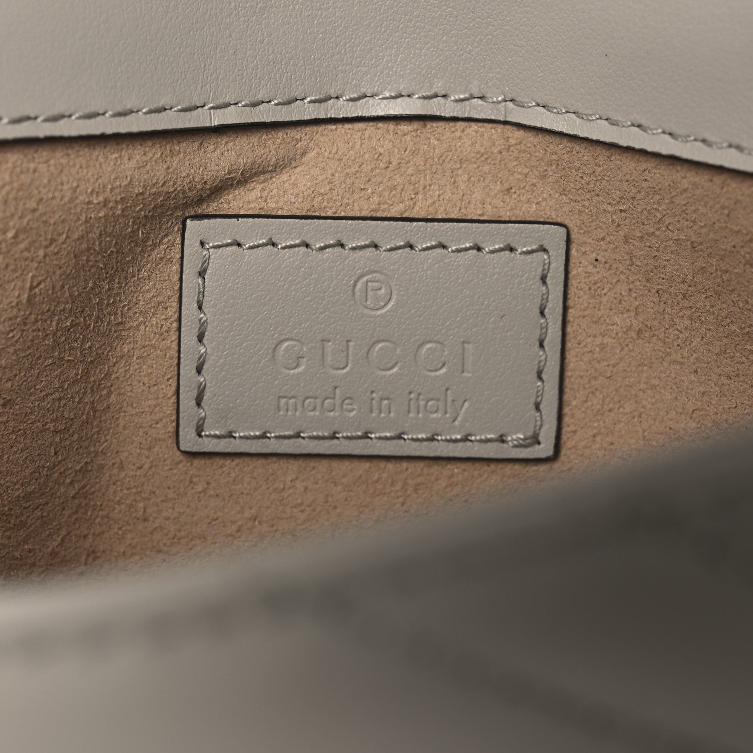 Gucci Calfskin Matelasse Super Mini GG Marmont Shoulder Bag Grey 6 of 10