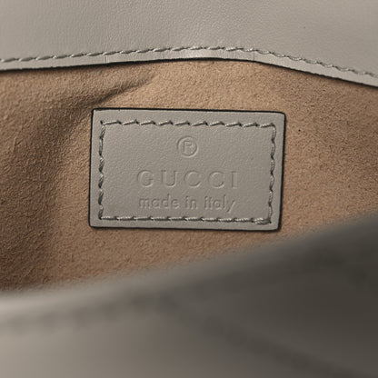 Gucci Calfskin Matelasse Super Mini GG Marmont Shoulder Bag Grey 6 of 10