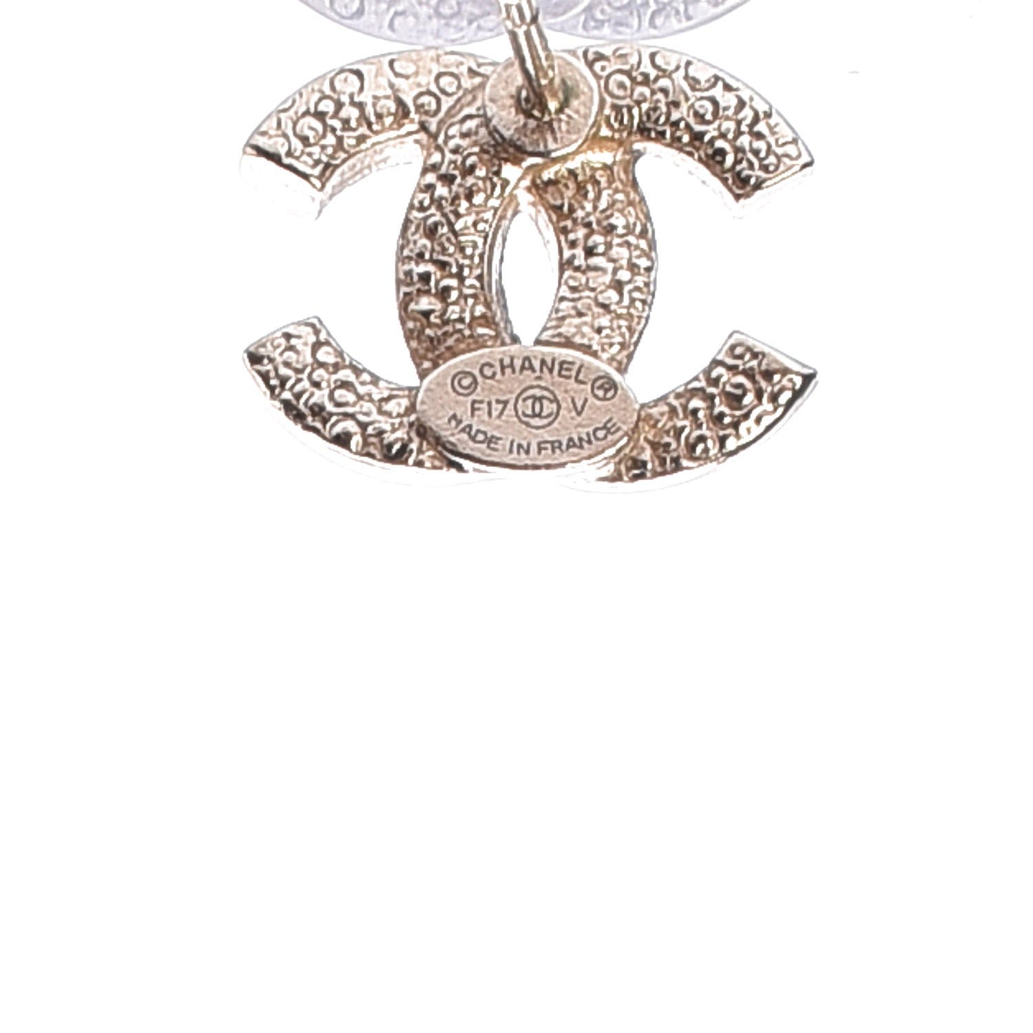 Chanel Crystal Mini CC Earrings Gold 5 of 6