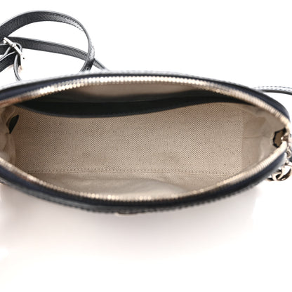 Gucci GG Supreme Monogram Textured Dollar Calfskin Web Small Ophidia Dome Shoulder Bag Beige Blue 5 of 8