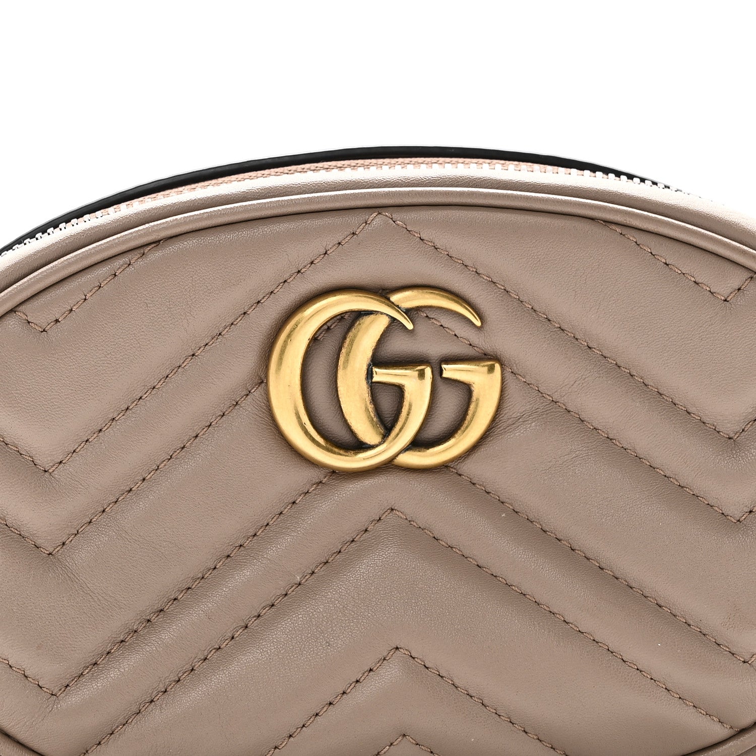 Gucci Calfskin Matelasse GG Marmont Belt Bag 85 34 Porcelain Rose 9 of 12